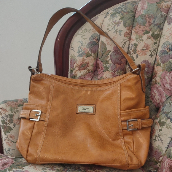 Rosetti Handbags - Rosetti Mustard Shoulder Bag with Buckle Accents